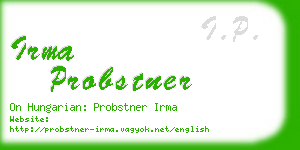 irma probstner business card